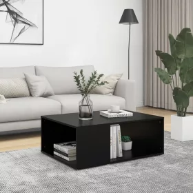 Fekete szerelt fa dohányzóasztal 90 x 67 x 33 cm