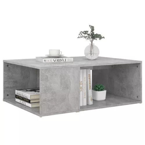 Betonszürke szerelt fa dohányzóasztal 90 x 67 x 33 cm