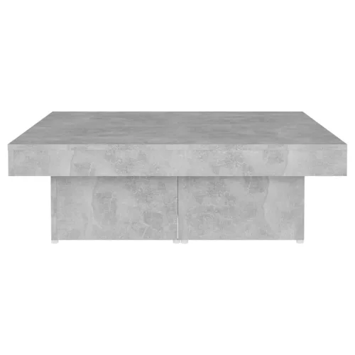 Betonszürke szerelt fa dohányzóasztal 90 x 90 x 28 cm