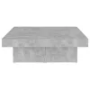 Betonszürke szerelt fa dohányzóasztal 90 x 90 x 28 cm