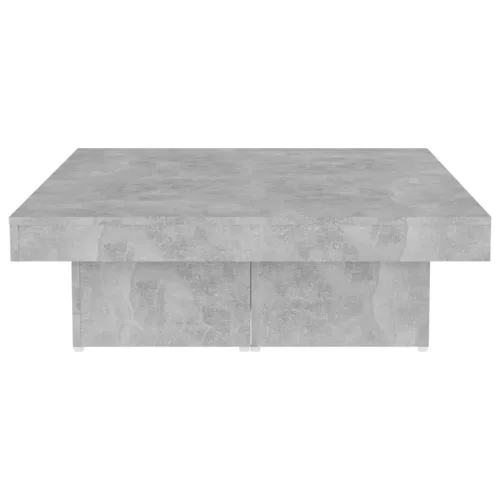 Betonszürke szerelt fa dohányzóasztal 90 x 90 x 28 cm