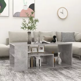 Betonszürke szerelt fa dohányzóasztal 100 x 50 x 40 cm