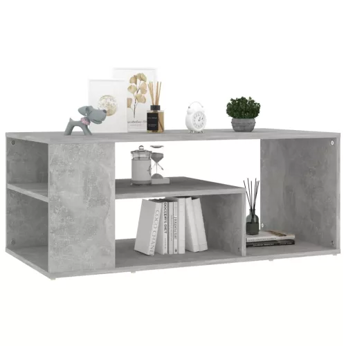 Betonszürke szerelt fa dohányzóasztal 100 x 50 x 40 cm