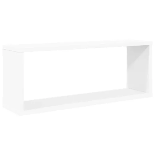 4 db fehér szerelt fa négyszögű fali polc 60 x 15 x 23 cm
