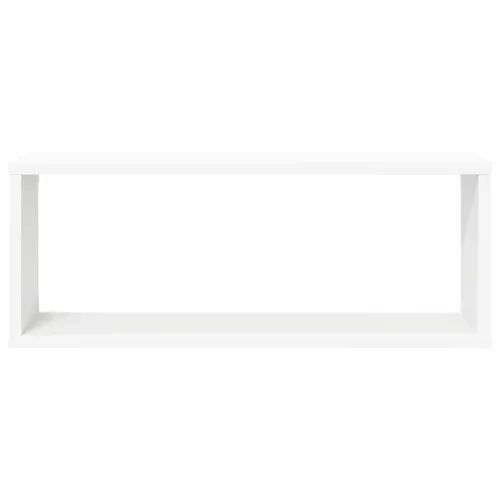 4 db fehér szerelt fa négyszögű fali polc 60 x 15 x 23 cm