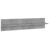 2 db betonszürke forgácslap fali polc 80 x 11,5 x 18 cm