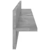 2 db betonszürke forgácslap fali polc 80 x 11,5 x 18 cm