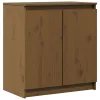 Mézbarna tömör fenyőfa kisszekrény 60 x 36 x 65 cm
