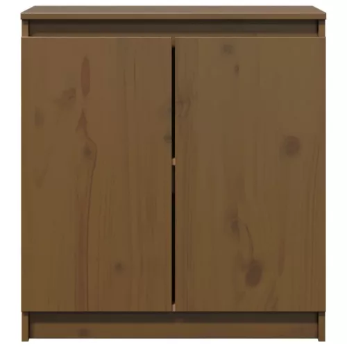 Mézbarna tömör fenyőfa kisszekrény 60 x 36 x 65 cm