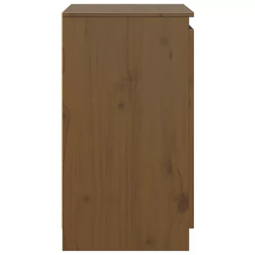 Mézbarna tömör fenyőfa kisszekrény 60 x 36 x 65 cm