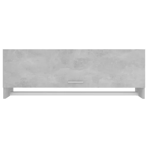 Betonszürke szerelt fa ruhásszekrény 100 x 32,5 x 35 cm