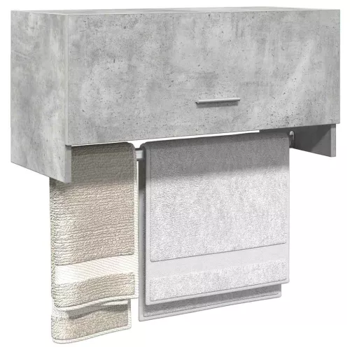 Betonszürke szerelt fa ruhásszekrény 70 x 32,5 x 35 cm