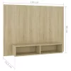 Sonoma tölgy színű szerelt fa fali TV-szekrény 120x23,5x90 cm