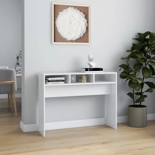 Fehér szerelt fa tálalóasztal 105 x 30 x 80 cm