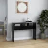 Fekete szerelt fa tálalóasztal 105 x 30 x 80 cm