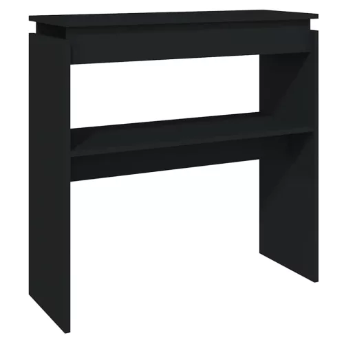 Fekete szerelt fa tálalóasztal 80 x 30 x 80 cm