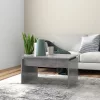 Betonszürke szerelt fa dohányzóasztal 68 x 50 x 38 cm