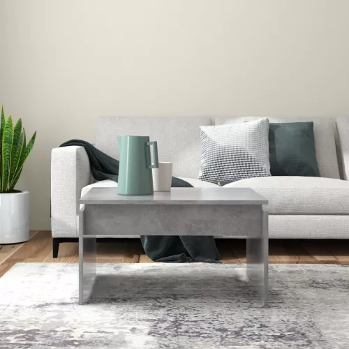 Betonszürke szerelt fa dohányzóasztal 68 x 50 x 38 cm