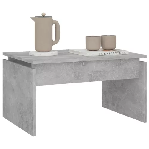Betonszürke szerelt fa dohányzóasztal 68 x 50 x 38 cm