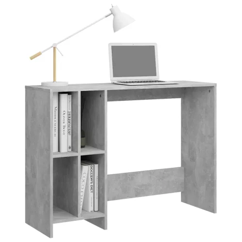 Betonszürke szerelt fa laptopasztal 102,5 x 35 x 75 cm