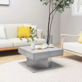 Betonszürke szerelt fa dohányzóasztal 57 x 57 x 30 cm