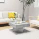 Betonszürke szerelt fa dohányzóasztal 57 x 57 x 30 cm