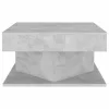 Betonszürke szerelt fa dohányzóasztal 57 x 57 x 30 cm