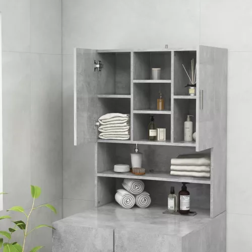 Betonszürke mosógépszekrény 70,5 x 25,5 x 90 cm