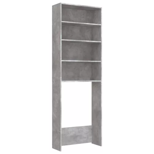 Betonszürke mosógépszekrény 64 x 24 x 190 cm