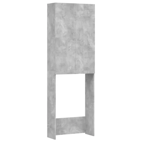 Betonszürke mosógépszekrény 64 x 25,5 x 190 cm