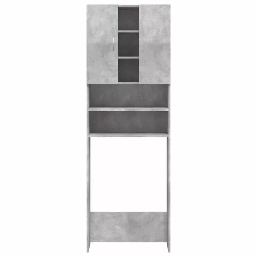 Betonszürke mosógépszekrény 64 x 25,5 x 190 cm