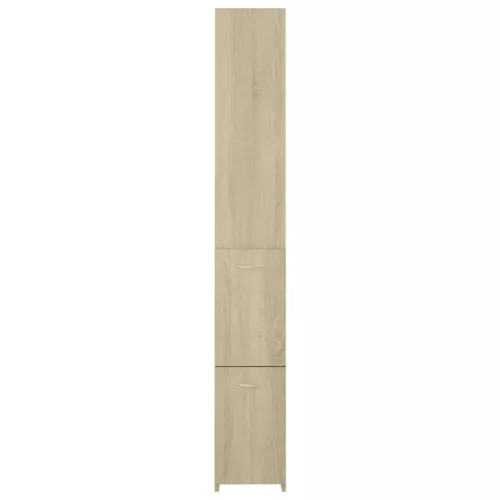 Sonoma tölgy színű szerelt fa fürdőszobaszekrény 25x26,5x170 cm