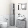 Betonszürke szerelt fa fürdőszobaszekrény 25x26,5x170 cm
