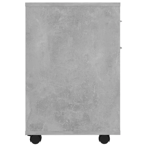 Betonszürke szerelt fa kerekes szekrény 45 x 38 x 54 cm