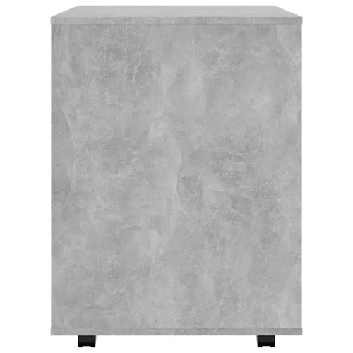 Betonszürke szerelt fa kerekes szekrény 60 x 53 x 72 cm