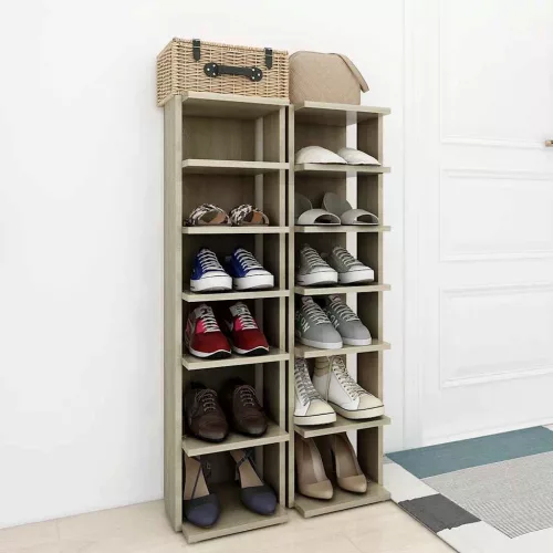 2 db sonoma tölgy színű cipősszekrény 27,5 x 27 x 102 cm