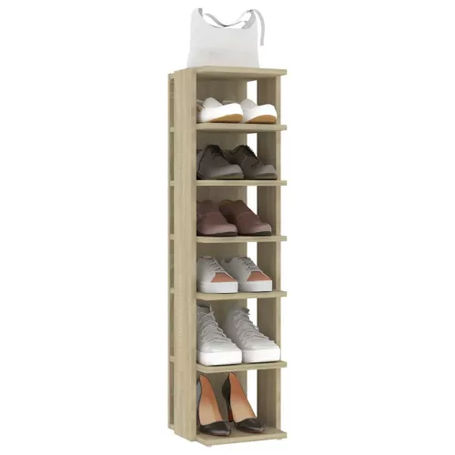 2 db sonoma tölgy színű cipősszekrény 27,5 x 27 x 102 cm