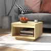 Tömör fenyőfa dohányzóasztal 50 x 50 x 33,5 cm