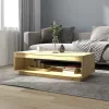 Tömör fenyőfa dohányzóasztal 110 x 50 x 33,5 cm