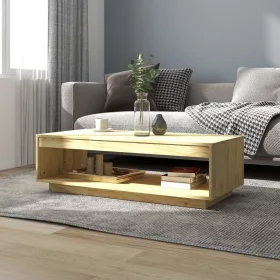 Tömör fenyőfa dohányzóasztal 110 x 50 x 33,5 cm