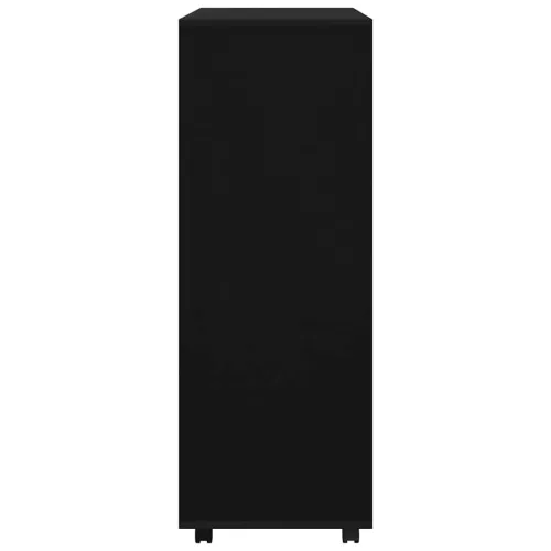 Fekete szerelt fa ruhásszekrény 80 x 40 x 110 cm