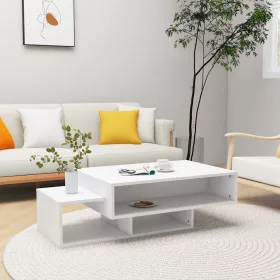 Fehér szerelt fa dohányzóasztal 105 x 55 x 32 cm