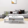 Fehér szerelt fa dohányzóasztal 105 x 55 x 32 cm