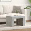 Betonszürke szerelt fa dohányzóasztal 50 x 50 x 35 cm