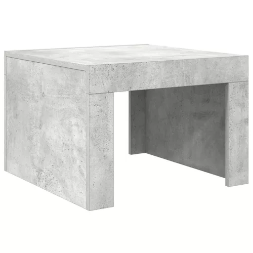 Betonszürke szerelt fa dohányzóasztal 50 x 50 x 35 cm