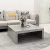 Betonszürke szerelt fa dohányzóasztal 100 x 100 x 35 cm