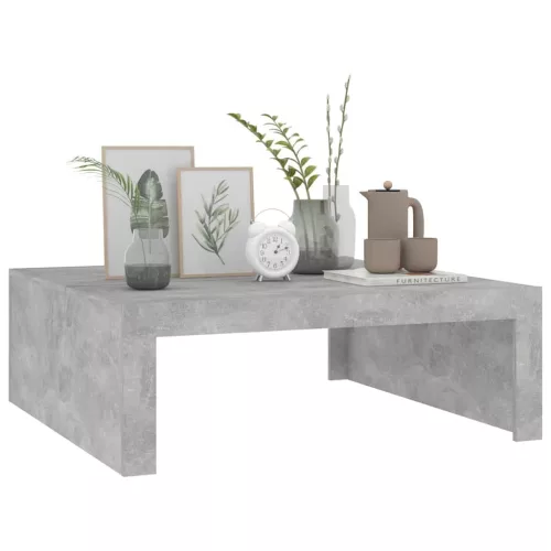 Betonszürke szerelt fa dohányzóasztal 100 x 100 x 35 cm