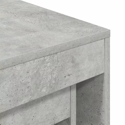 3 db betonszürke szerelt fa egymásba tolható asztal