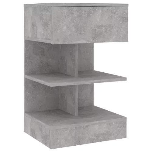 Betonszürke szerelt fa éjjeliszekrény 40 x 35 x 65 cm