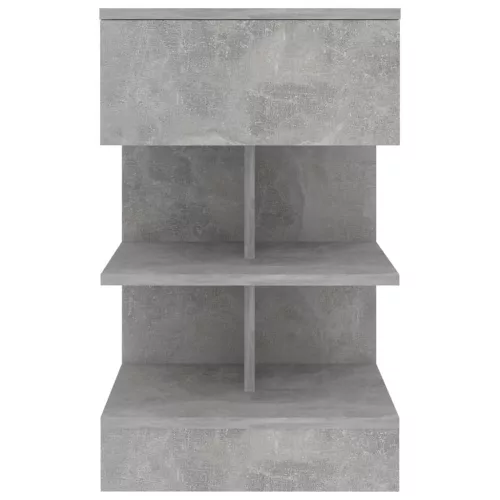 Betonszürke szerelt fa éjjeliszekrény 40 x 35 x 65 cm